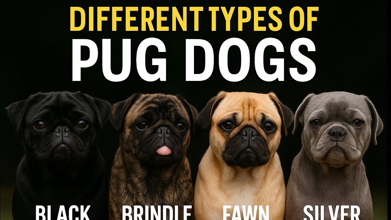 Different Types of Pug Dogs 🐶 | Pug Colors, Face Shapes & Personality Explained!
