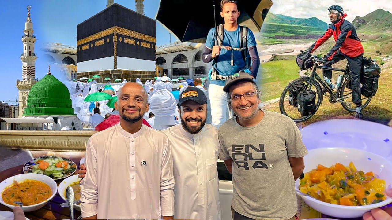 Madina IFTAR & @kamranonbike came to Madinah on bicycle & @usmanarshad63 on FEET from Pakistan