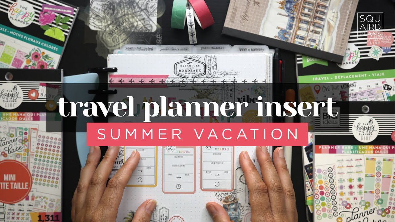 SUMMER VACATION PLANNER INSERT :: DIY Travel Page for Planners and Journals