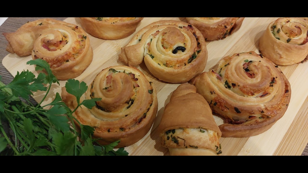 Chrupiące zawijane PIZZOWE BUŁECZKI😃 Rewelacyjna przekąska ❗  Ślimaczki Pizzerinki 👍
