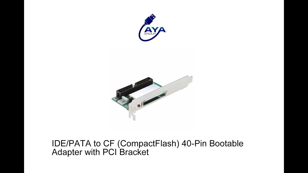 IDE/PATA to CF (CompactFlash) 40-Pin Bootable Adapter with PCI Bracket