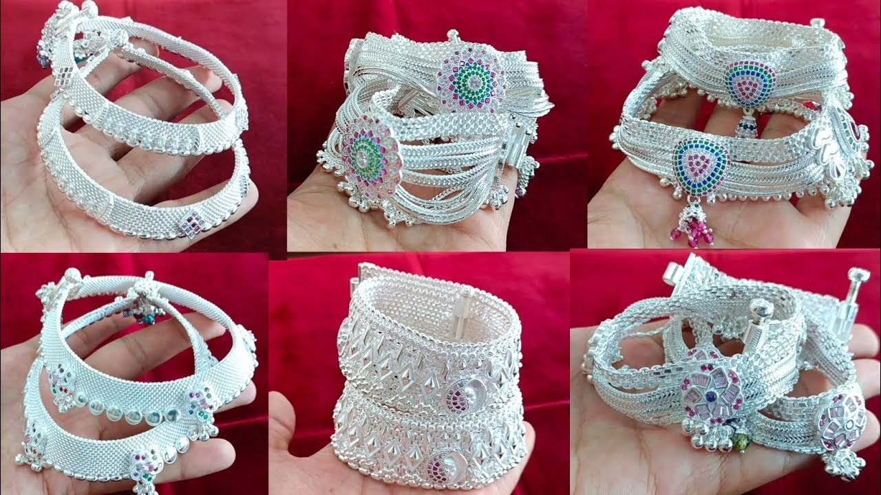 fancy silver Payal design with price 2026जबरदस्त Bridal silver anklets design, payal design silver