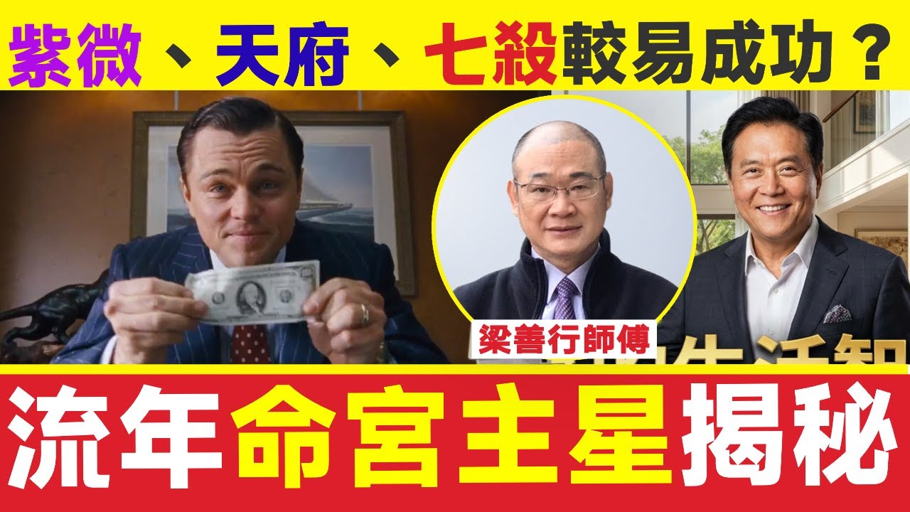 誰是「天選之人」？ 流年命宮主星大揭秘：為何說紫微、天府、七殺坐命會較易成功？ 但遇上甚麼會破敗？︱紫微斗數 命盤分析 算命 命理 玄學︱#梁善行玄機解碼 EP208