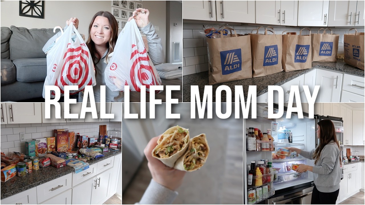 GROCERY HAUL, MEAL PLAN, RESTOCKS & TARGET HAUL | REALISTIC MOM DAY
