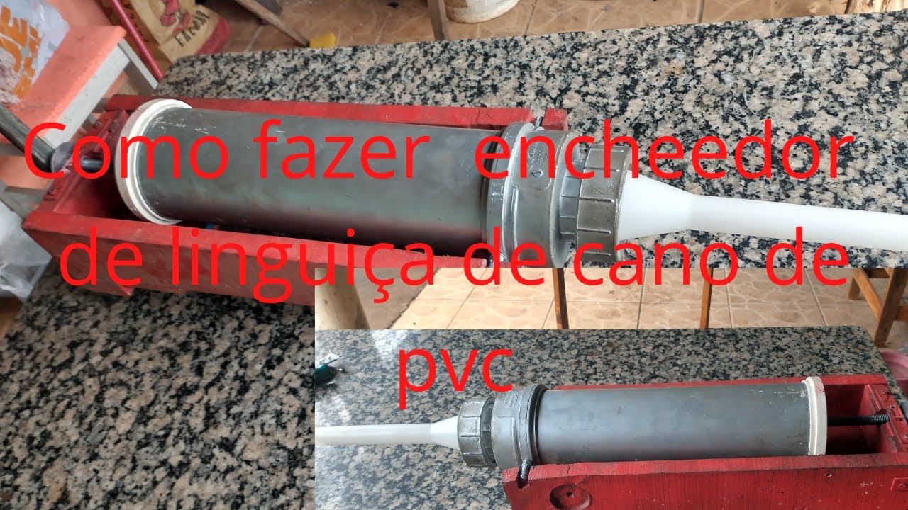 Como fazer  encheedor  de linguiça de cano de pvc