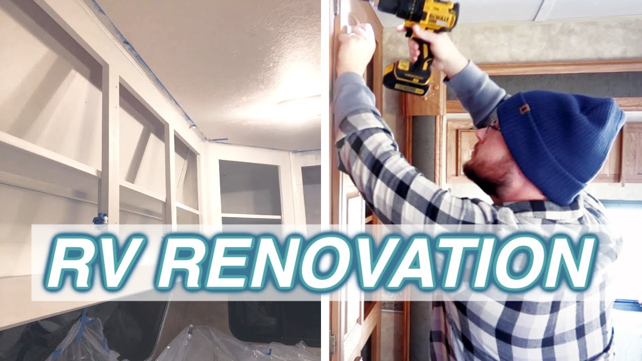 RV RENOVATION! PAINTING THE CABINETS! | Homesteading Vlog