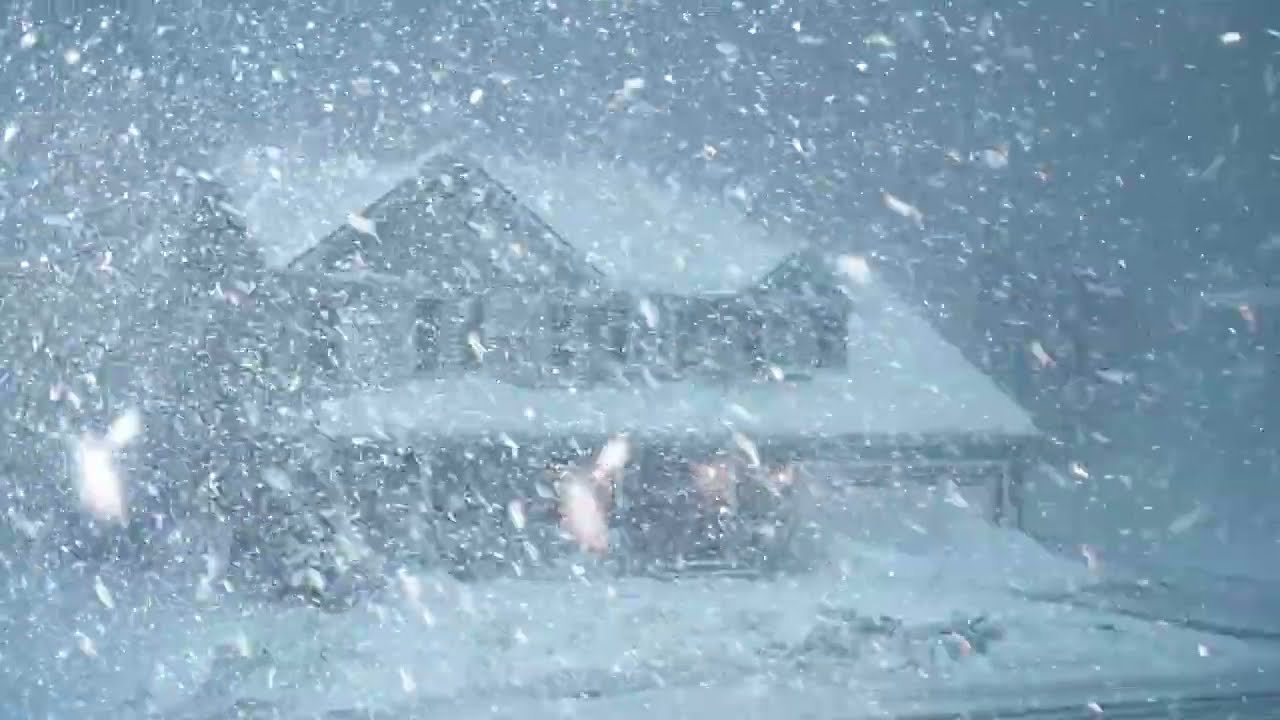 Heavy Winter Storm & Wind Sounds for Sleeping┇Cold Ambience┇Snow Storm White Noise