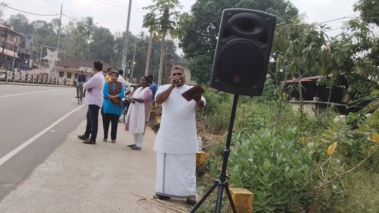 Open air meeting - Gospel sandesh shared by Evg Muralidharan Nair at Vettiyar on 21/02/26
