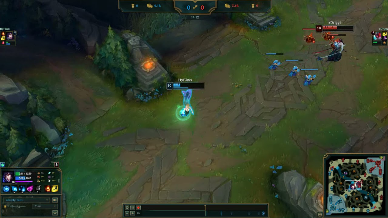 Clean 1v1 Ahri outplay