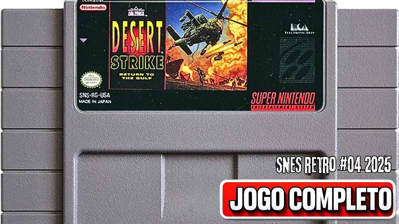 Voltei ao DESERTO depois de anos… Desert Strike SNES 100% / Retro #4 2025