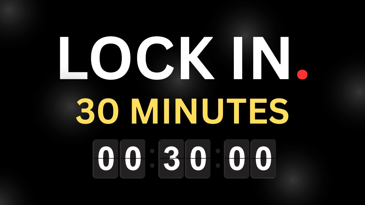 30 Minutes Countdown Timer | Silent (Alarm at End)
