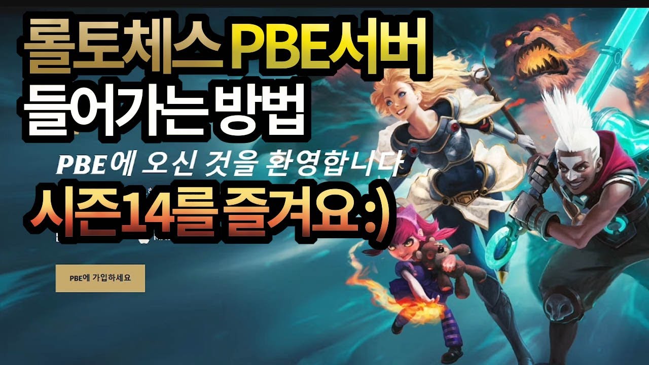 롤토체스 시즌15 하는법! PBE서버 들어가기