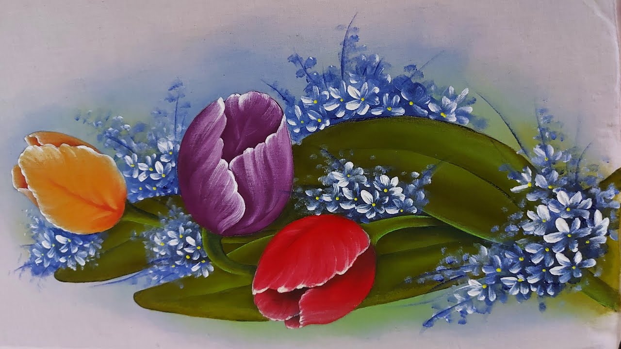 Pintura rápida de tulipas