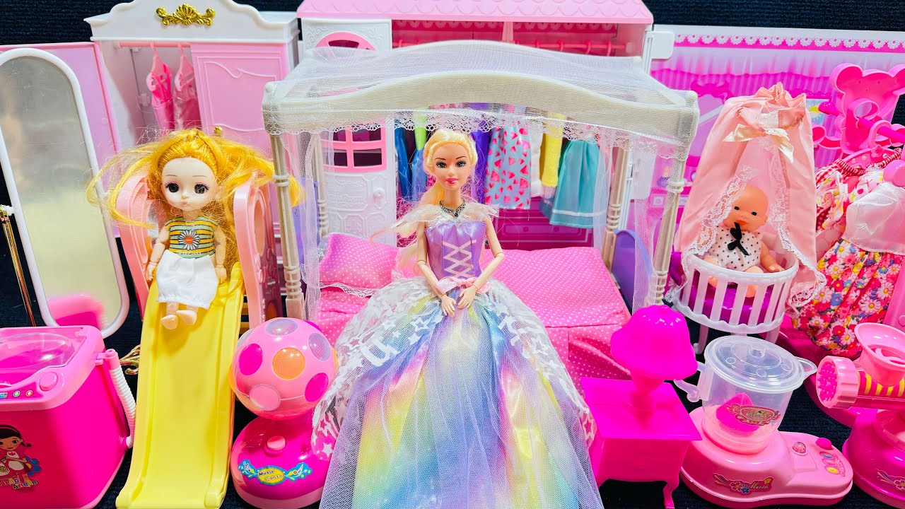 [🐰toy asmr🐰] Barbie Doll PlaySet ASMR Cute Wardrobe Toys Satisfying with Unboxing