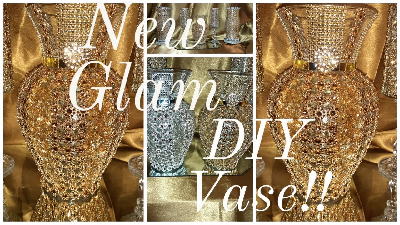Высококачественная золотая ваза #DIYGlam! | #ModPodge #GlamDIY — идея для украшения интерьера в 2...