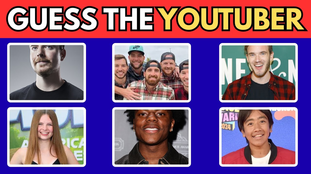 Guess the YouTuber Quiz 🤔 | Can You Name Them  All ?
