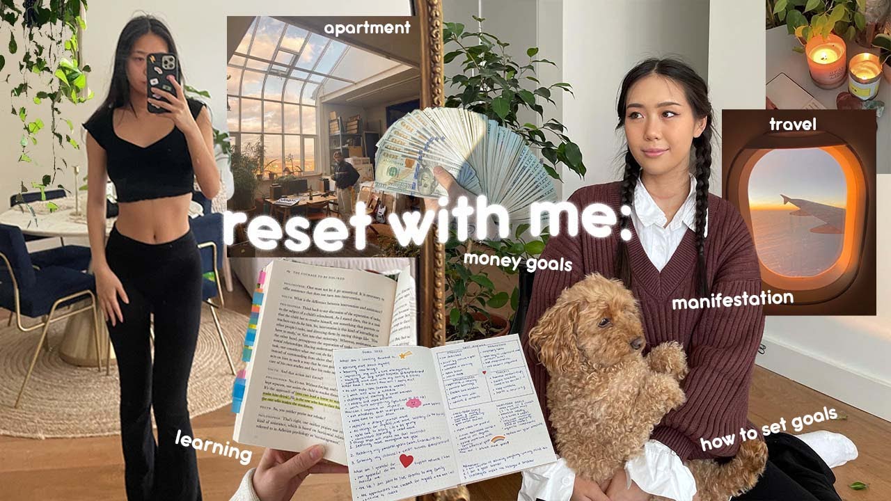 RESET WITH ME for 2022 (manifesting, goal setting, vision board, free templates)