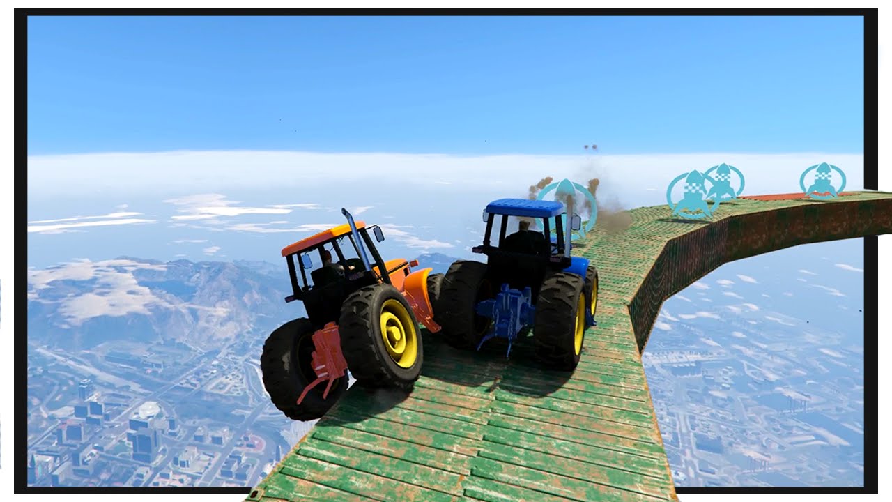 GTA 5 Funny Moments : Tractor Fury! (Olli43 vs Geo23)