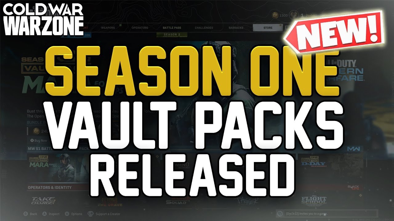 SEASON 1 VAULT PACKS RELEASED! MARA FOREST OPS, GRINCH OVERGROWTH, D-DAY! (SEASON ONE VAULT PACKS)