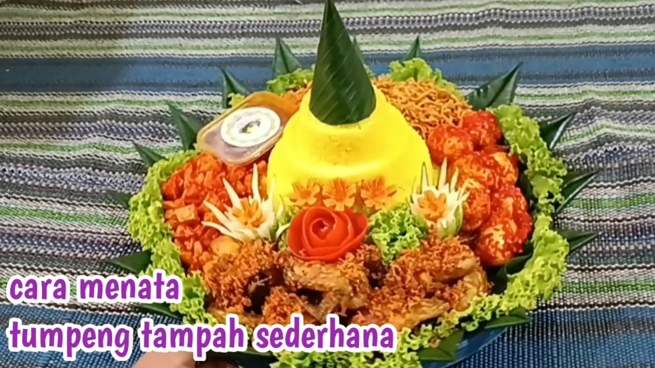 Cara menata tumpeng sederhana, tetap cantik walau minim garnish!
