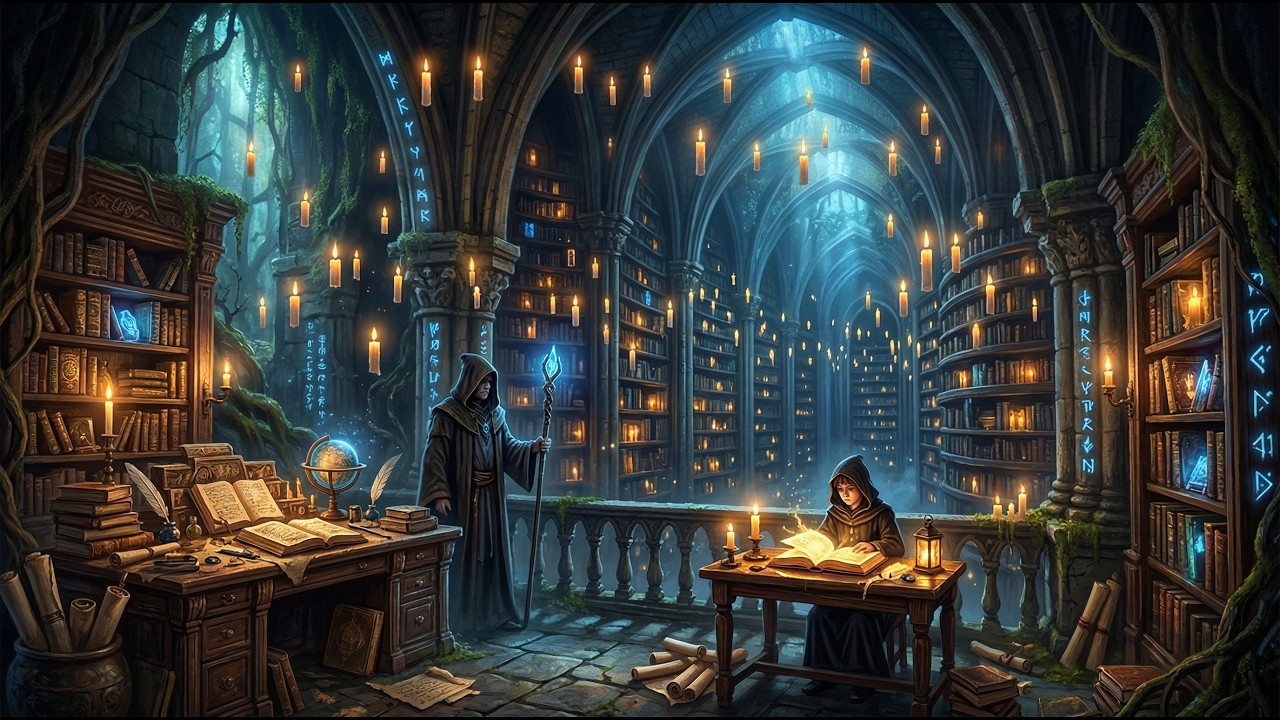 Study with the Librarian of Forgotten Worlds | Medieval Fantasy