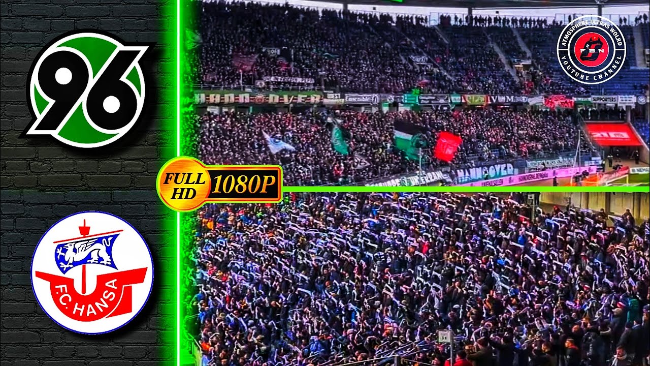 Battle Support Hannover 96 Fans & 8000 Hansa Rostock Fans • Atmosphere in HDI Arena • 2 Bundesliga