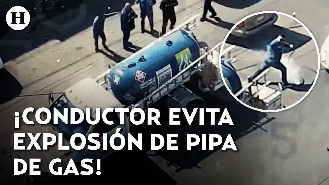 ¡Evitó una gran tragedia! Conductor de pipa de gas logra mitigar fuga en Tultitlán