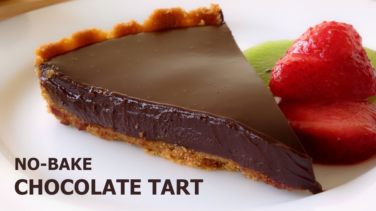 Easy Chocolate Tart Recipe | 4 Ingredient | No-Bake