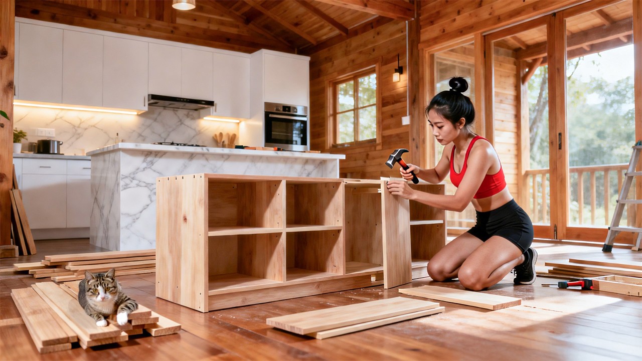 TIMELAPSE - DIY Wooden Storage Shelves Build | Farm Repair & Organization Project