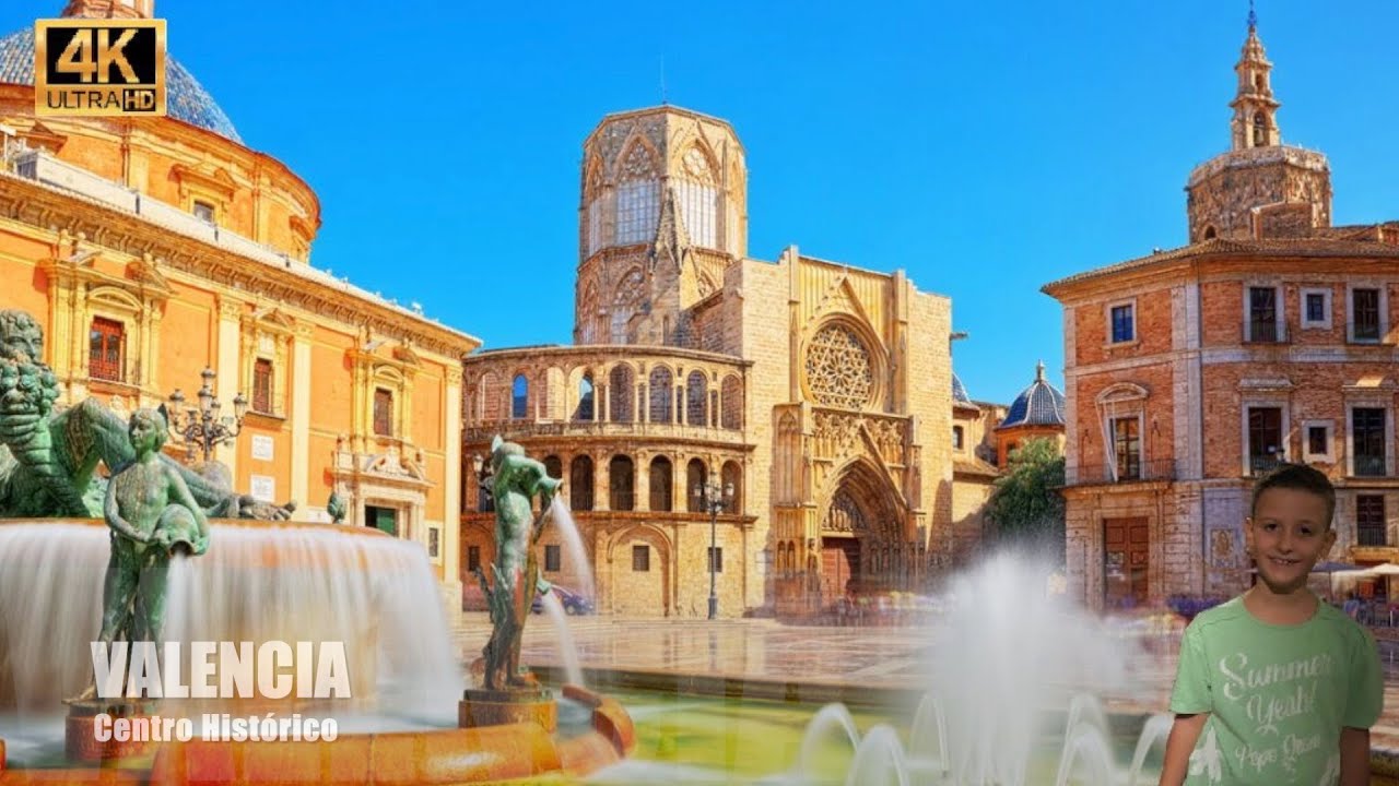 Paseando por el centro Histórico de VALENCIA en 4k