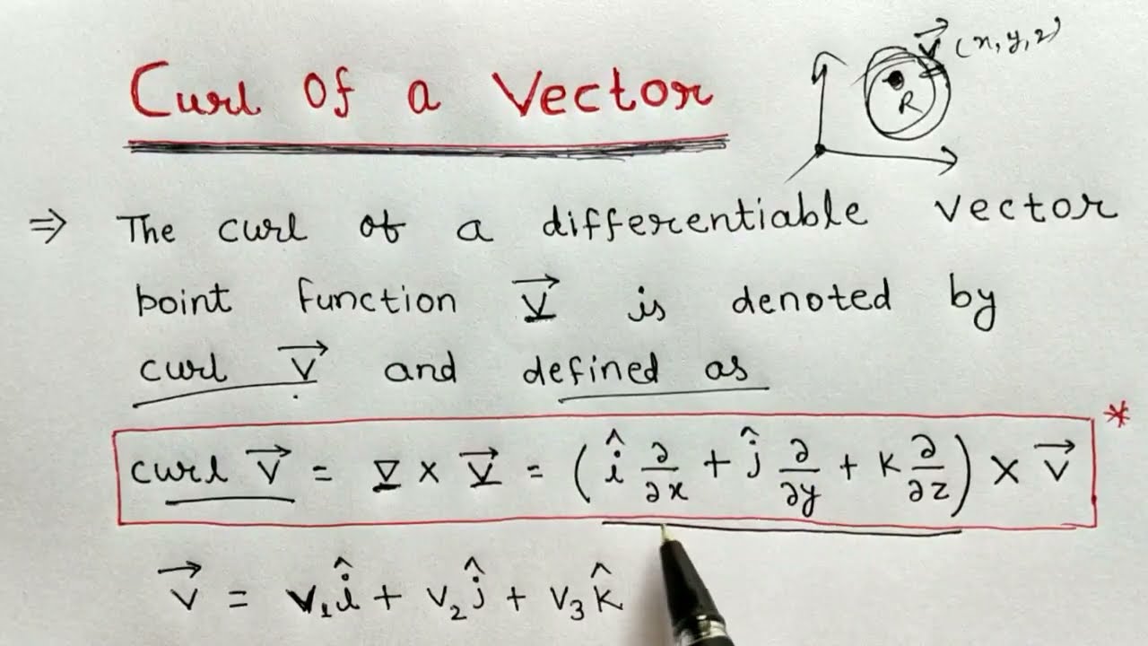 curl of a vector || how to find curl of vector