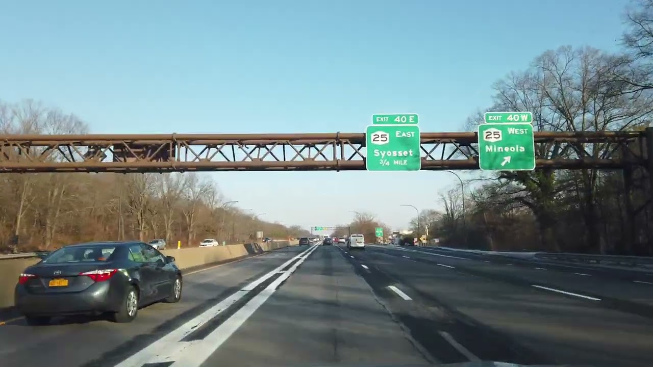 Long Island Expwy (I-495) after snow on Christmas Eve 2024 | Lake Success to Commack, NY