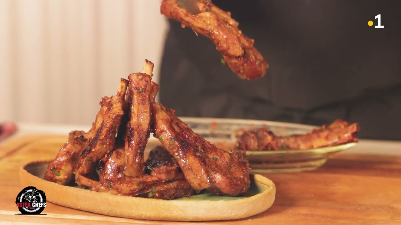 ASTER CHEFS SAISON 10 - SALADE FORESTIÈRE ET SON CARRÉ D'AGNEAU GRILLÉ by Nataraj DORESSAMY