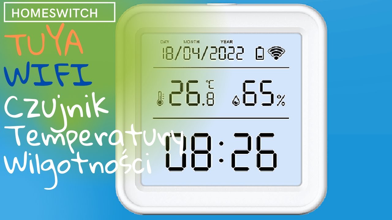Czujnik temperatury i wilgotności z wyświetlaczem od #tuya #wifi
