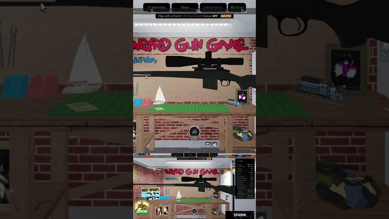 Roblox Game Name: Weird Gun Game #roblox #edit #fps #fpsgames #fpsgame #robloxfps