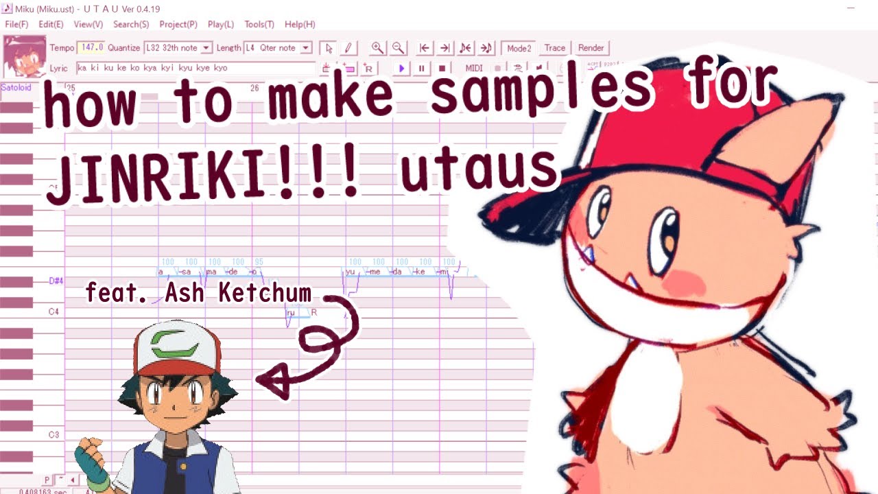 how to make samples for your Jinriki utau (CV)