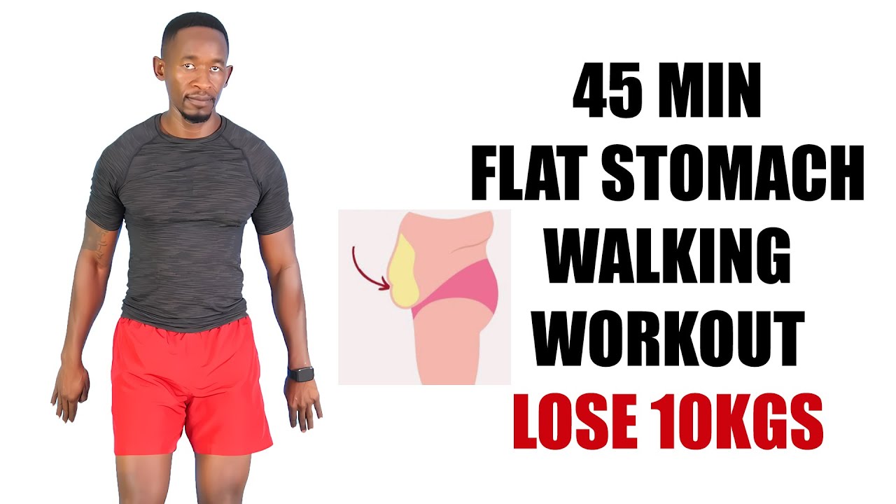 45-Minute Flat Belly Walking Workout to Lose 10KGS at Home🔥350 Calories🔥