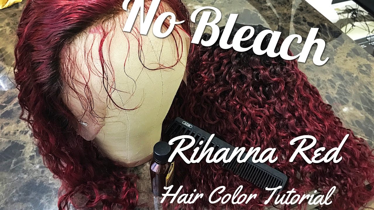How To| Dye Hair Red Without Bleach| Rihanna Red|LOREAL