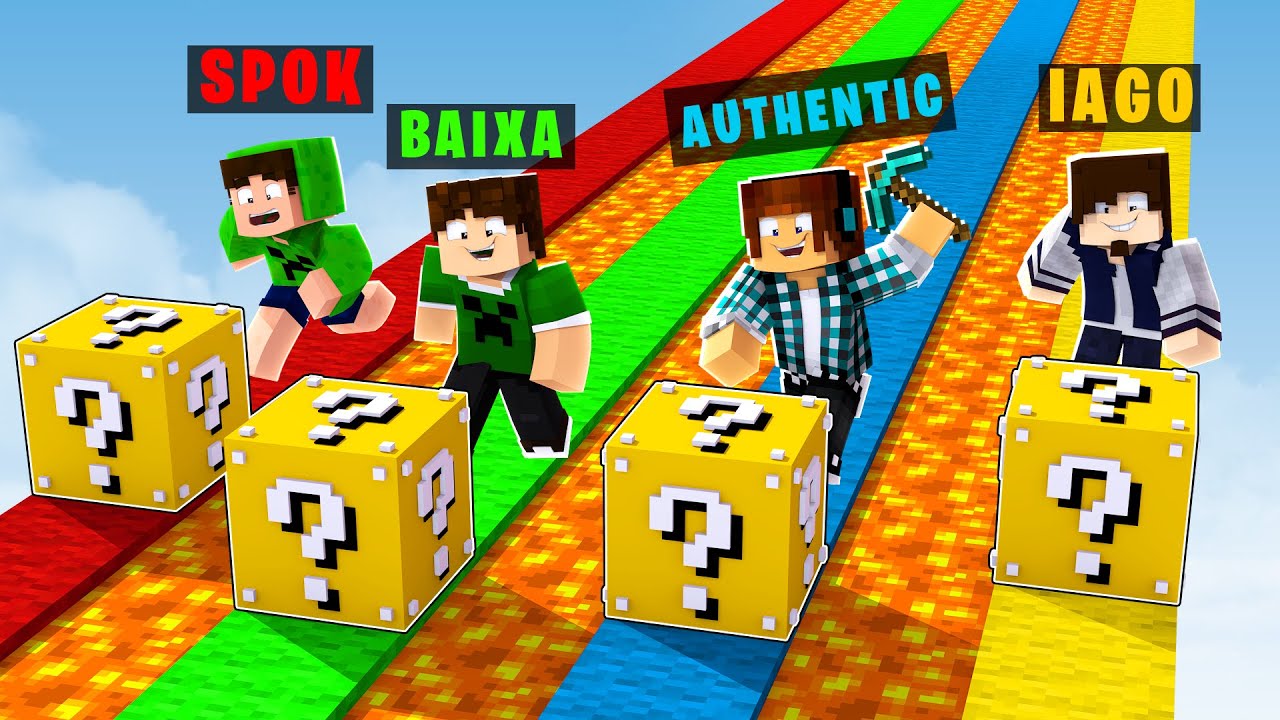 Minecraft : CORRIDA DE LUCKY BLOCK MAIS ENGRAÇADA DO MINECRAFT !
