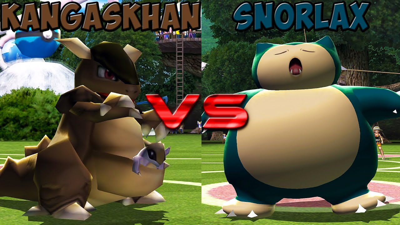 Pokemon battle revolution - Kangaskhan vs Snorlax