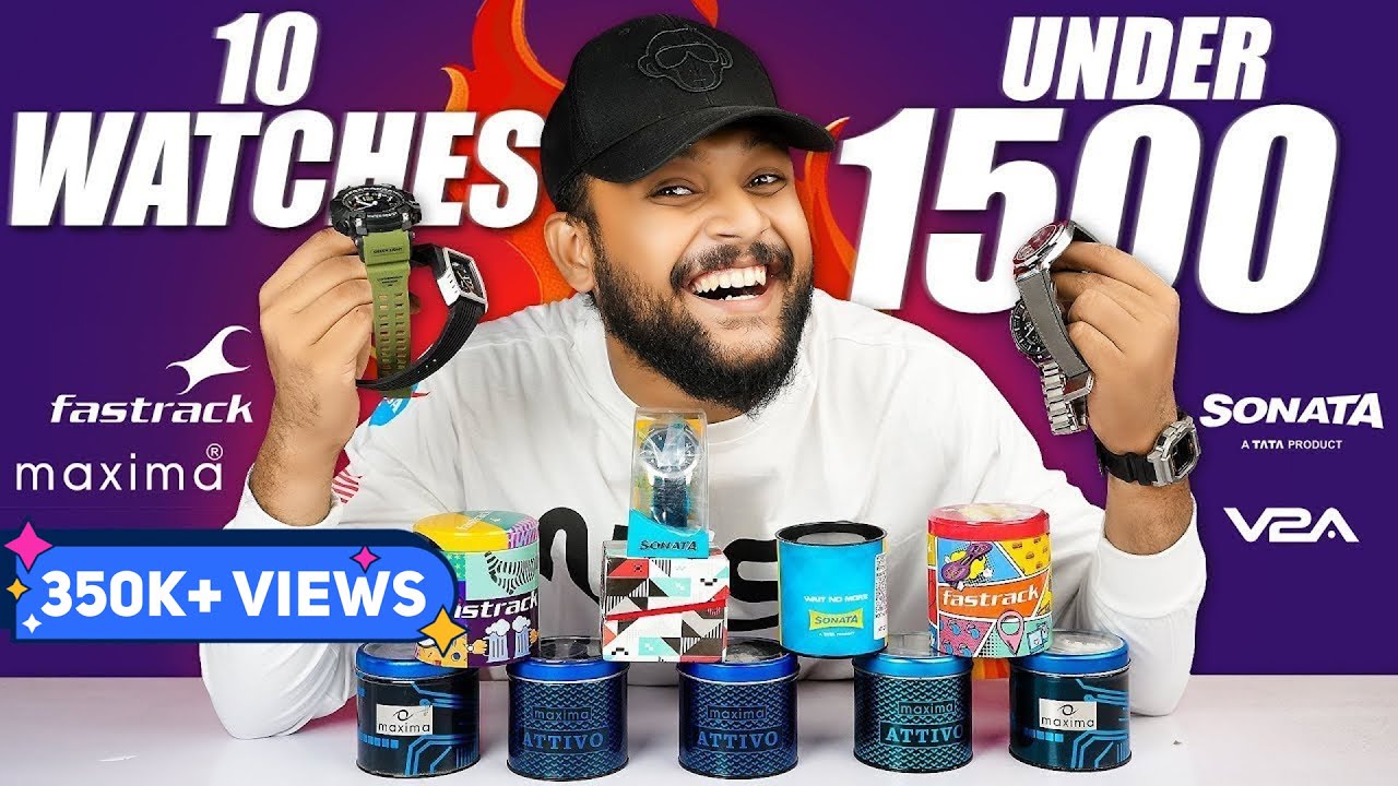Top 10 Best Watches Under 1000/1500 🔥 Fastrack, maxima, Sonata Watch Haul Review 2023 | ONE CHANCE