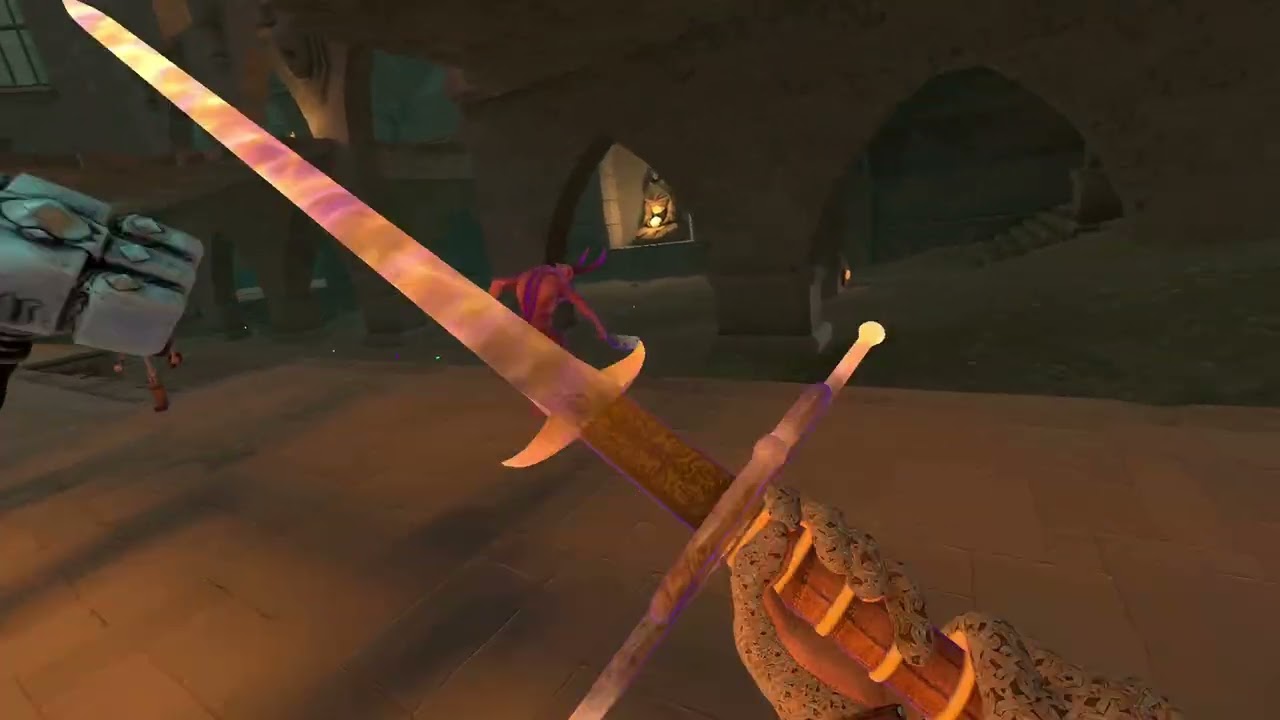The kings running his great sword 