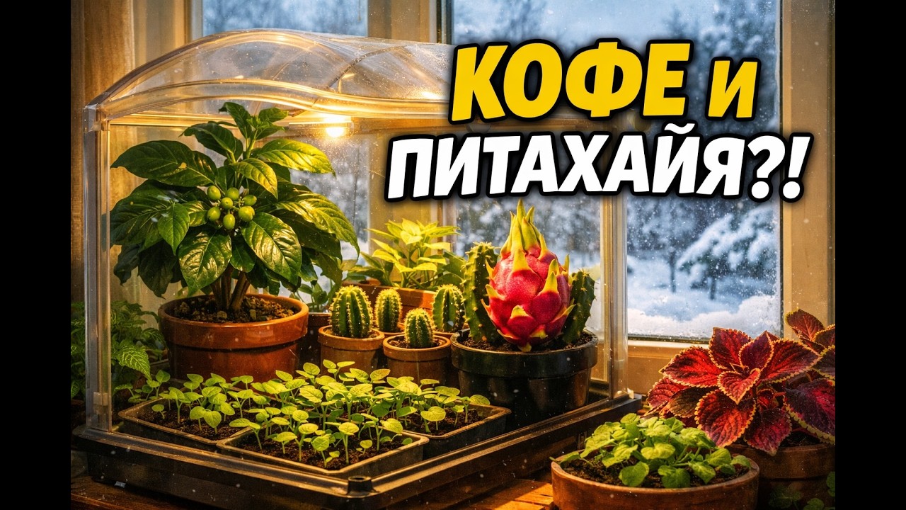 От кофе до питахайи 🌱 Что реально вырастить дома к дачному сезону?