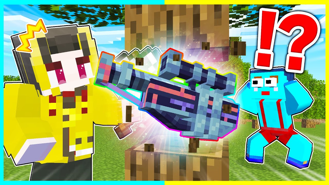 ブロックからチートの銃が出てくる世界でPVP対決🔥【まいくら / マインクラフト】