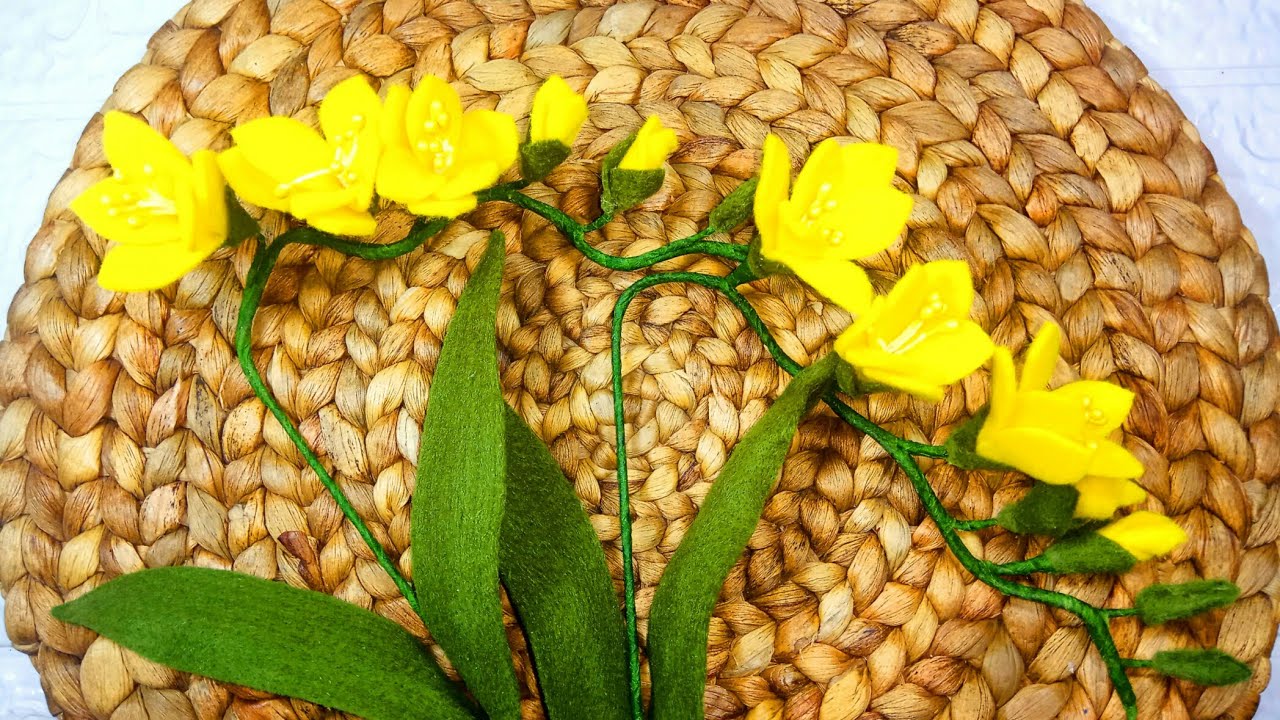 How to Make Felt Flower Freesia || Bunga Freesia dari Kain Flanel