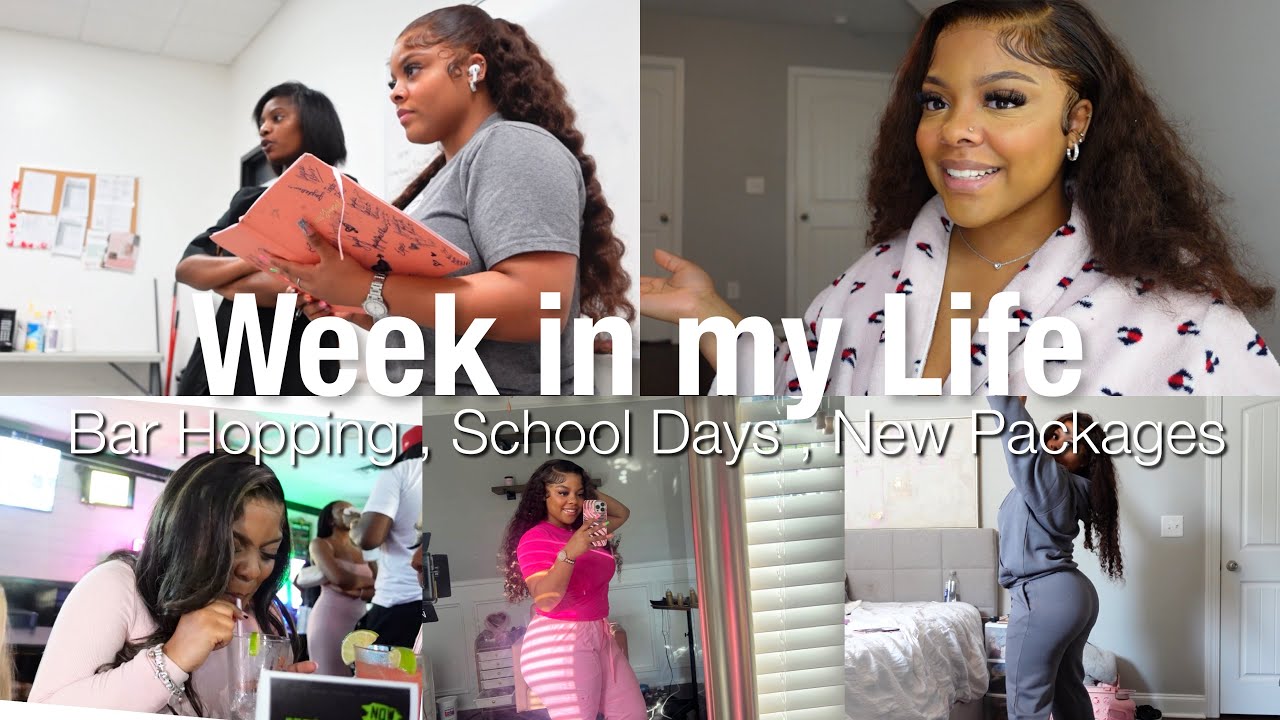 VLOG : Week In My Life ✨ ( School Days , Bar Hopping , New Packages, Waking up at 7 AM )