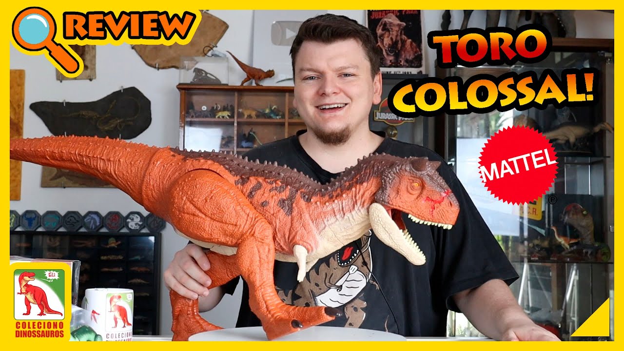 Carnotaurus Toro Colossal Mattel Jurassic World Acampamento Jurássico - Review PT_BR