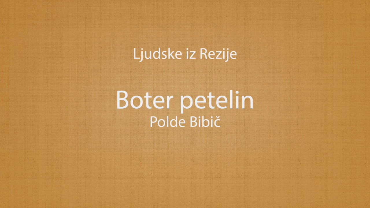 Boter Petelin - Polde Bibič
