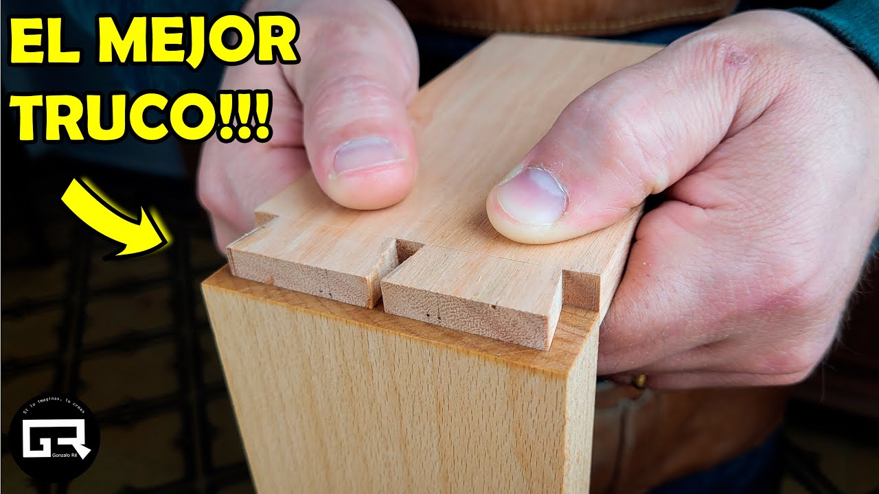 El MEJOR TRUCO de CARPINTERIA para HACER ENSAMBLE de MADERA COLA de MILANO con HERRAMIENTAS MANUALES