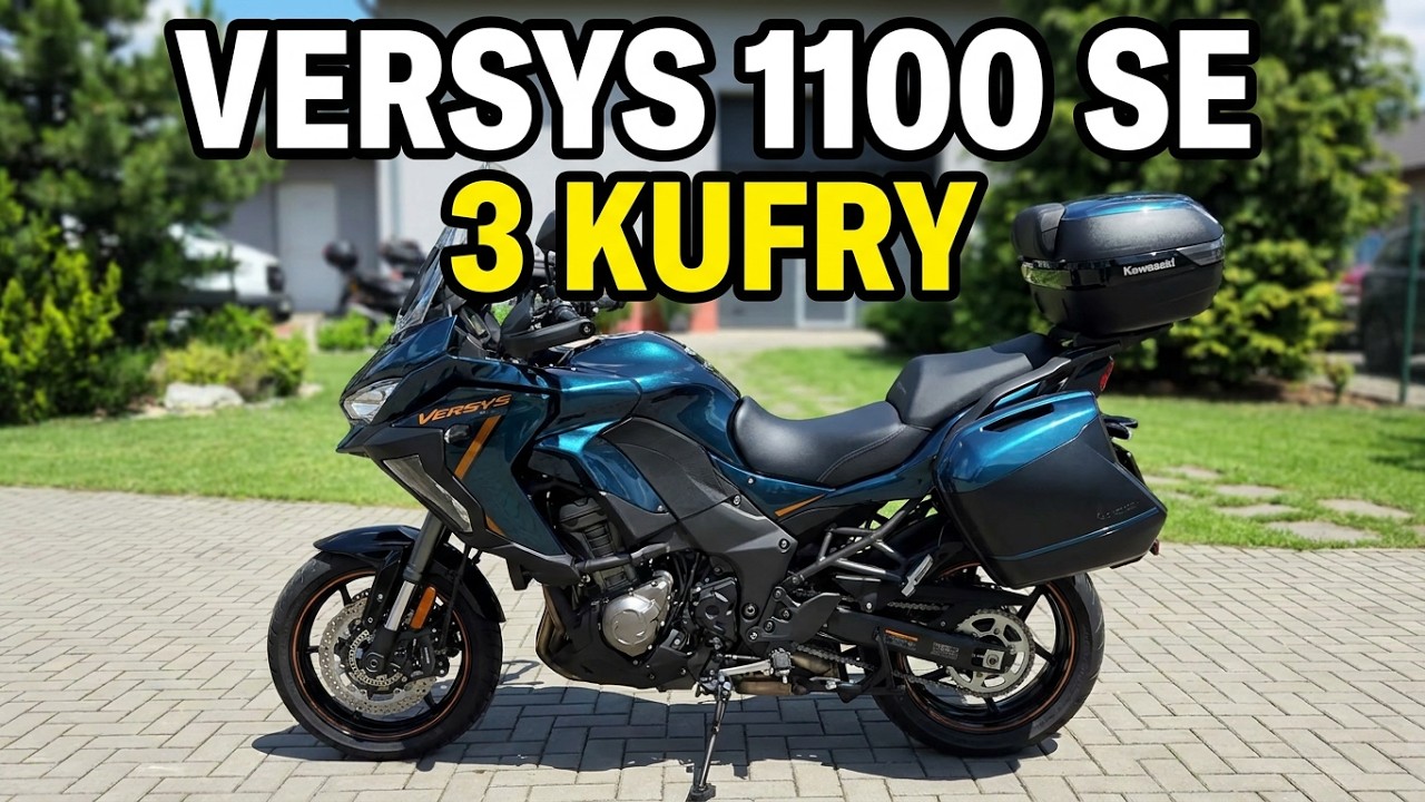 Kawasaki Versys 1100 SE 2026 модельного года, цвет Metallic Deep Blue, 3 кофра, обзор, видео 4K